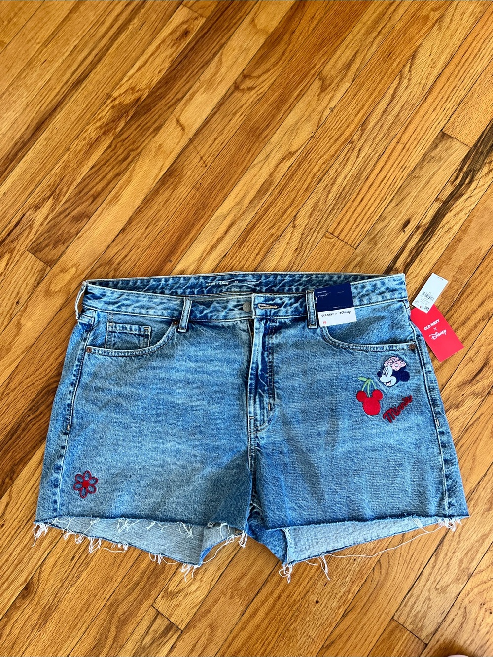 Women's Disney Embroidered Denim Shorts